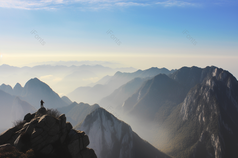 陕西西安的华山云海值得观光,高清,摄影图,摄影图片,图片大全,摄影图免费下载